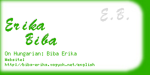 erika biba business card